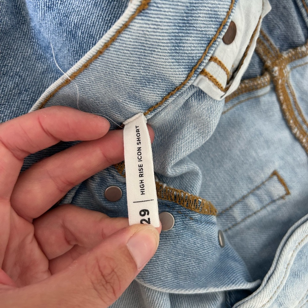PacSun Two-Tone Blue Jean Shorts Size 29 - Picture 5 of 7